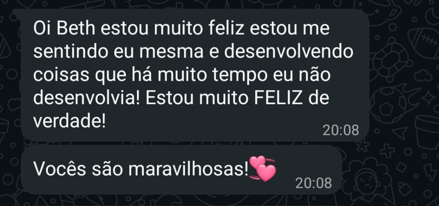 Aluna se sentindo feliz e desenvolvendo novas habilidades